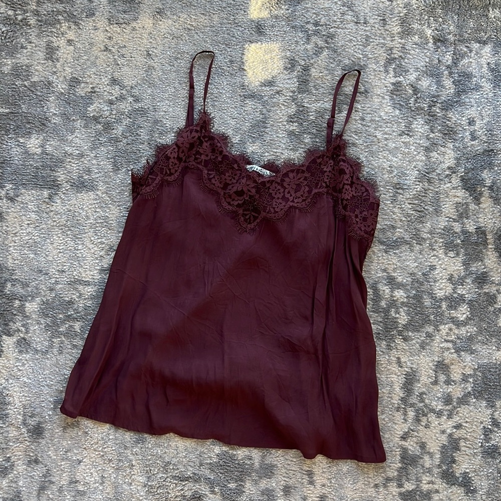 Burgundy lace top